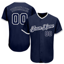 Load image into Gallery viewer, Custom Navy Navy-Gray Authentic Baseball Jersey
