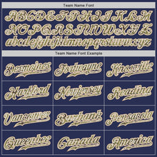 Load image into Gallery viewer, Custom Navy Camo-Old Gold Authentic Throwback Basketball Jersey
