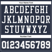 Load image into Gallery viewer, Custom Navy White-Gray Mesh Authentic Throwback Football Jersey
