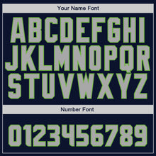 Load image into Gallery viewer, Custom Navy Gray-Neon Green Authentic Baseball Jersey Jersey
