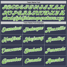 Load image into Gallery viewer, Custom Navy Neon Green-White Performance T-Shirt
