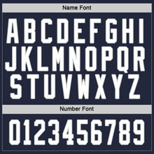 Load image into Gallery viewer, Custom Navy White-Gray Hockey Jersey
