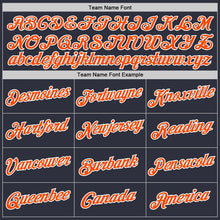 Load image into Gallery viewer, Custom Stitched Navy Orange-White Sports Pullover Sweatshirt Hoodie
