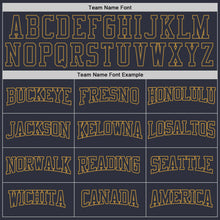 Load image into Gallery viewer, Custom Stitched Navy Navy-Old Gold Sports Pullover Sweatshirt Hoodie
