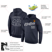 Load image into Gallery viewer, Custom Stitched Navy Navy-Gray Sports Pullover Sweatshirt Hoodie
