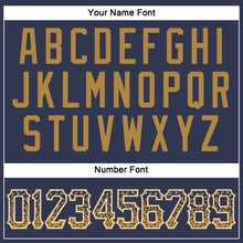 Load image into Gallery viewer, Custom Navy Old Gold-White Authentic Drift Fashion Baseball Jersey
