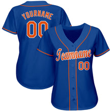 Load image into Gallery viewer, Custom Royal Orange-White Baseball Jersey
