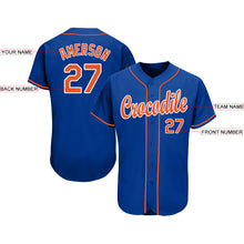 Load image into Gallery viewer, Custom Royal Orange-White Baseball Jersey
