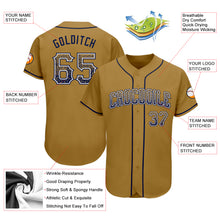 Load image into Gallery viewer, Custom Old Gold Navy-White Authentic Drift Fashion Baseball Jersey
