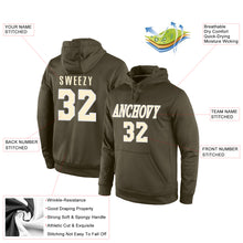 Load image into Gallery viewer, Custom Stitched Olive Cream-White Sports Pullover Sweatshirt Salute To Service Hoodie
