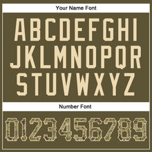 Load image into Gallery viewer, Custom Olive Camo-City Cream Authentic Salute To Service Baseball Jersey
