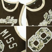 Load image into Gallery viewer, Custom Olive White-Old Gold Authentic Throwback Salute To Service Basketball Jersey
