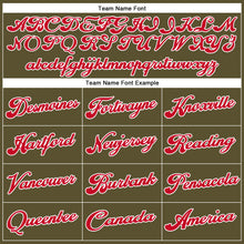 Load image into Gallery viewer, Custom Olive Red-White Authentic Salute To Service Baseball Jersey
