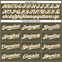 Load image into Gallery viewer, Custom Olive White-Old Gold Authentic Salute To Service Baseball Jersey

