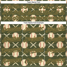 Load image into Gallery viewer, Custom Olive Olive-Old Gold 3D Pattern Design Authentic Salute To Service Baseball Jersey
