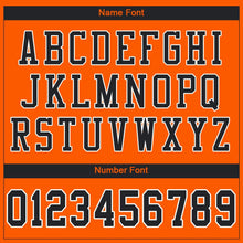 Load image into Gallery viewer, Custom Orange Black-White Mesh Authentic Football Jersey
