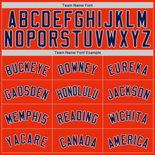 Load image into Gallery viewer, Custom Orange Navy-White Authentic Baseball Jersey
