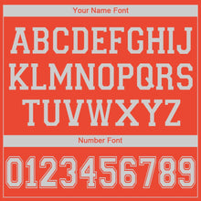 Load image into Gallery viewer, Custom Orange White V-Neck Basketball Jersey
