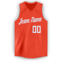 Load image into Gallery viewer, Custom Orange White V-Neck Basketball Jersey

