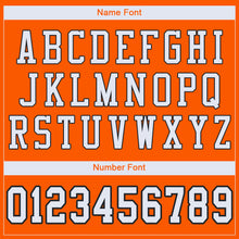 Load image into Gallery viewer, Custom Orange White-Black Mesh Authentic Football Jersey
