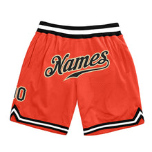 Load image into Gallery viewer, Custom Orange Black-Old Gold Authentic Throwback Basketball Shorts
