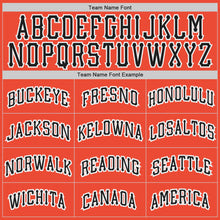 Load image into Gallery viewer, Custom Orange Black-White Authentic Throwback Basketball Jersey
