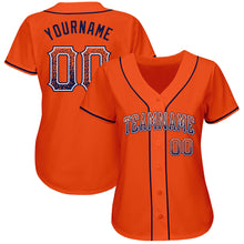 Load image into Gallery viewer, Custom Orange Navy-White Authentic Drift Fashion Baseball Jersey
