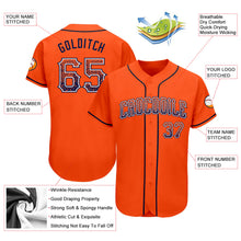 Load image into Gallery viewer, Custom Orange Navy-White Authentic Drift Fashion Baseball Jersey
