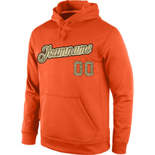 Load image into Gallery viewer, Custom Stitched Orange Camo-Cream Sports Pullover Sweatshirt Hoodie
