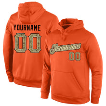 Load image into Gallery viewer, Custom Stitched Orange Camo-Cream Sports Pullover Sweatshirt Hoodie
