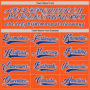 Custom Orange Royal-White Hockey Jersey