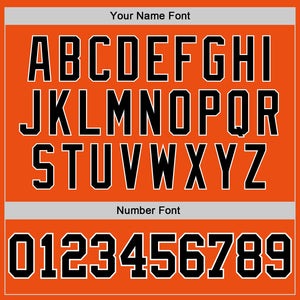 Custom Orange Black-White Authentic Baseball Jersey