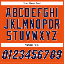 Load image into Gallery viewer, Custom Orange Navy-White Authentic Baseball Jersey
