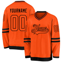 Load image into Gallery viewer, Custom Orange Orange-Black Hockey Jersey
