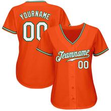 Load image into Gallery viewer, Custom Orange White-Kelly Green Authentic Baseball Jersey
