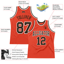 Load image into Gallery viewer, Custom Orange Brown-White Authentic Throwback Basketball Jersey

