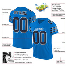 Load image into Gallery viewer, Custom Panther Blue Navy-White Mesh Authentic Football Jersey

