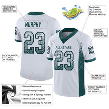 Load image into Gallery viewer, Custom White Midnight Green-Black Mesh Drift Fashion Football Jersey
