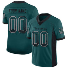 Load image into Gallery viewer, Custom Midnight Green Black-White Mesh Drift Fashion Football Jersey
