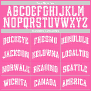 Custom Pink White Authentic Baseball Jersey