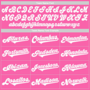 Custom Pink White Authentic Baseball Jersey