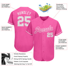 Load image into Gallery viewer, Custom Pink White Authentic Baseball Jersey
