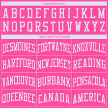 Load image into Gallery viewer, Custom Pink White Round Neck Basketball Jersey
