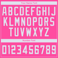 Load image into Gallery viewer, Custom Pink White V-Neck Basketball Jersey
