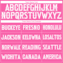 Load image into Gallery viewer, Custom Pink White Authentic American Flag Fashion Baseball Jersey
