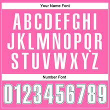 Load image into Gallery viewer, Custom Pink White-Kelly Green Authentic Throwback Basketball Jersey
