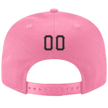 Load image into Gallery viewer, Custom Pink Black-Old Gold Stitched Adjustable Snapback Hat
