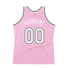 Load image into Gallery viewer, Custom Light Pink White-Black Authentic Throwback Basketball Jersey
