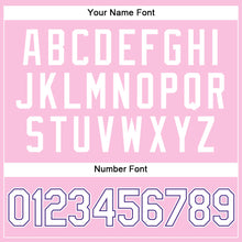 Load image into Gallery viewer, Custom Light Pink White-Purple Authentic Throwback Basketball Jersey
