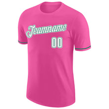 Load image into Gallery viewer, Custom Pink White-Kelly Green Performance T-Shirt
